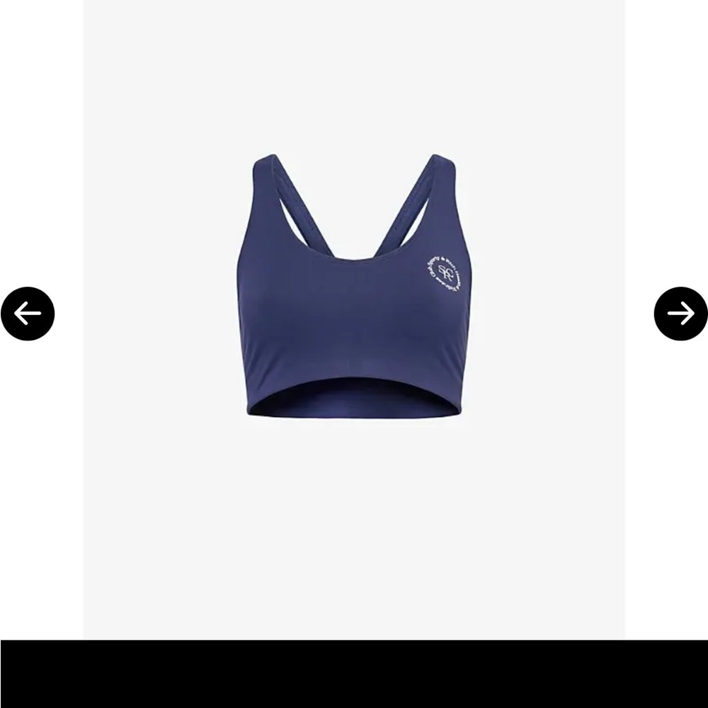 Sporty & Rich Deep Blue Sports Bra